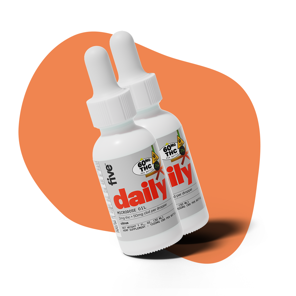 microdose citrus 2mg thc + cbd drops