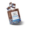 Chocolate chip cookie dough ice cream sandwich package with text: