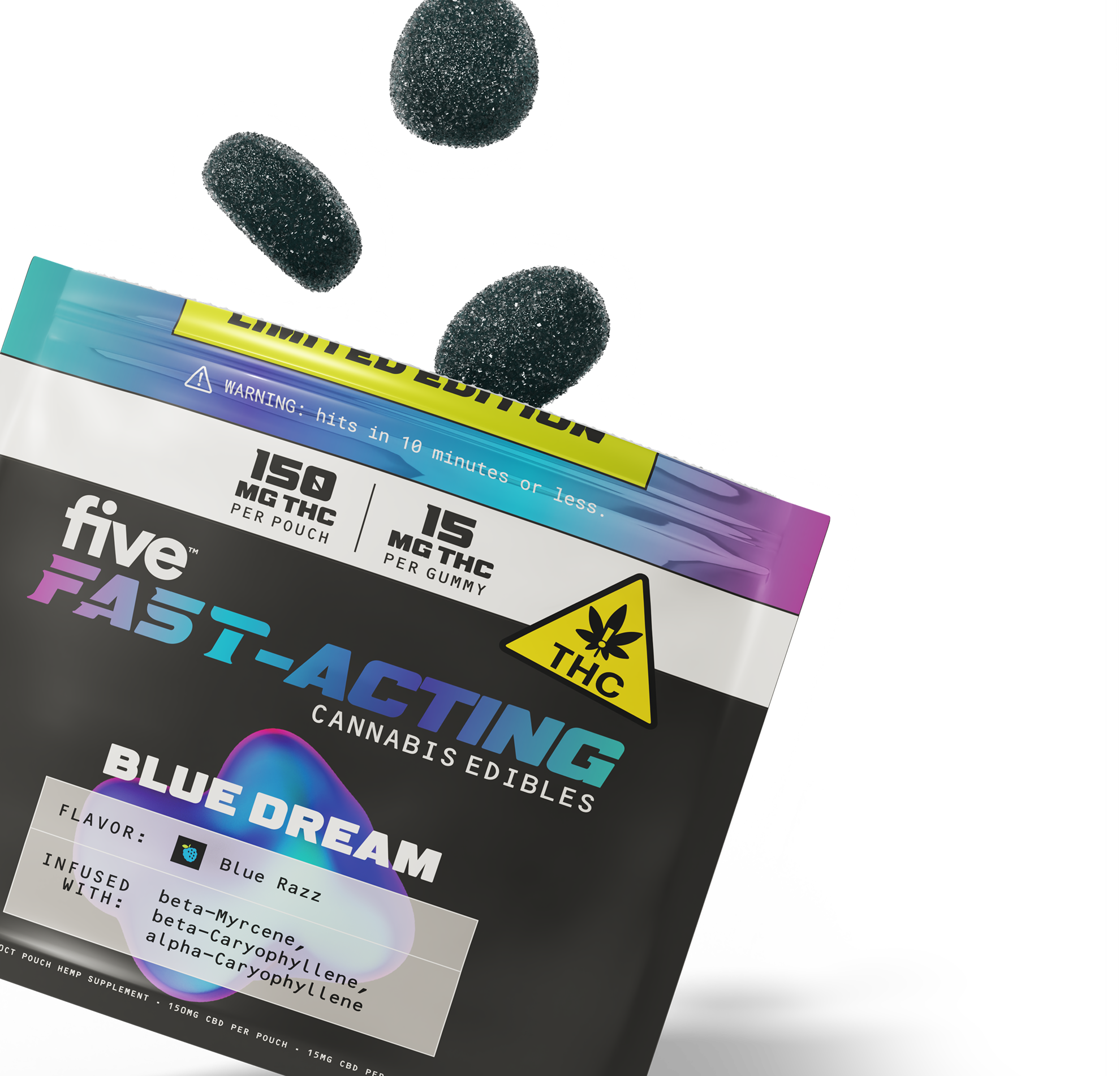 blue dream fast-acting 15mg thc gummies