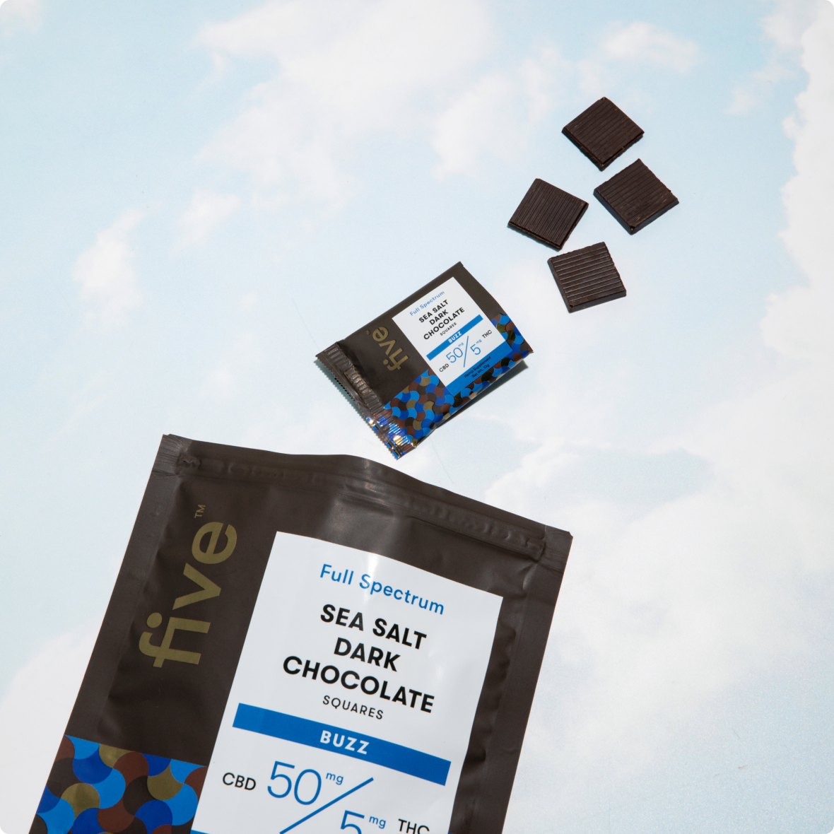 buzz sea salt thc dark chocolates